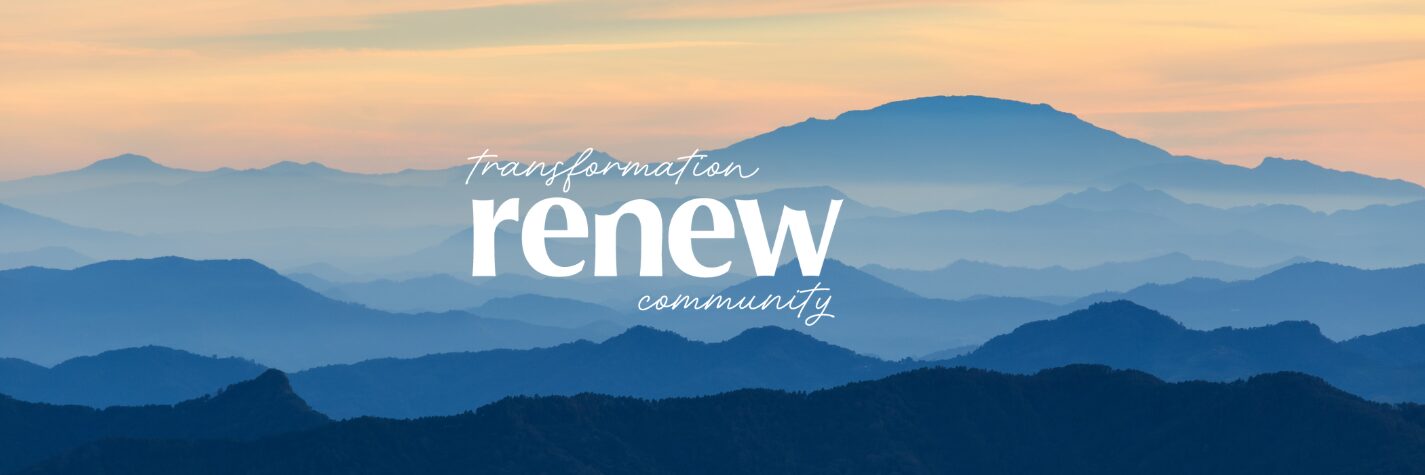 Renew logo with mountains